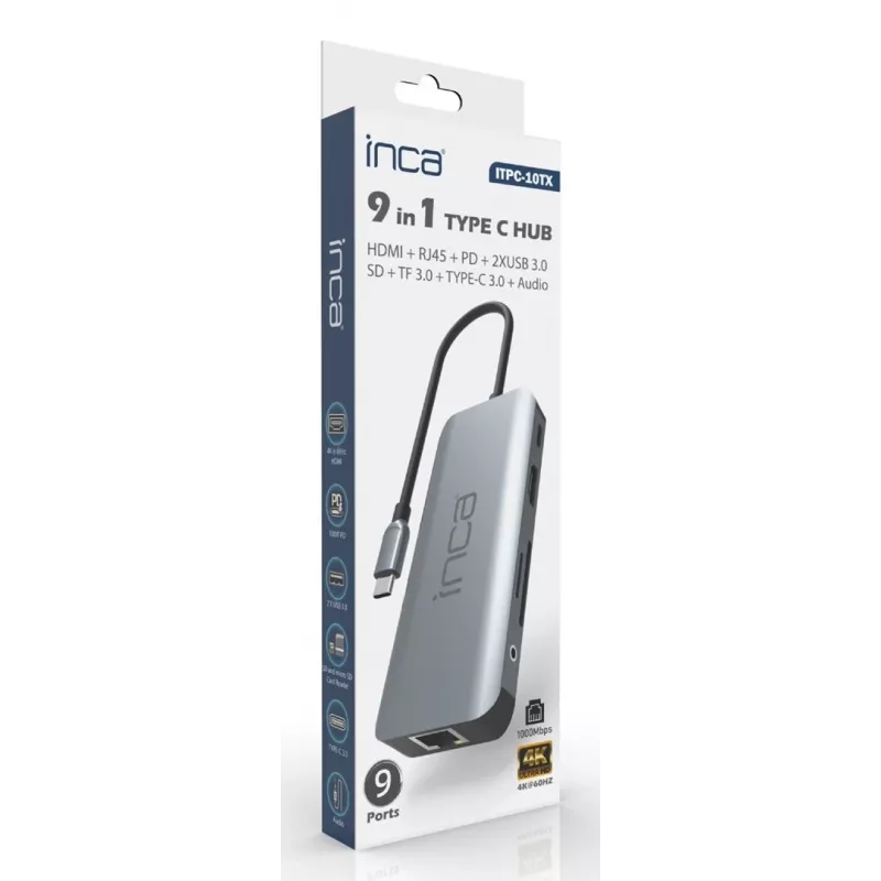 INCA Adapter ITPC-10TX USB-C 9-w-1 - Adapter