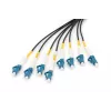 DIGITUS Vorkonfektionierter universeller Breakout-Glasfaserkabel, Singlemode OS2, 8 Fasern, LC/UPC - LC/UPC