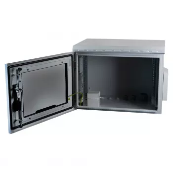 19 calowa obudowa ścienna IP55 EFB Elektronik 7U szklane drzwi głębokość 450 mm, stal spawana, IP55, obciążenie 100 kg
