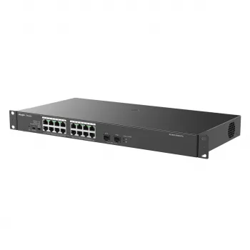 Reyee przełącznik 16-portowy 1000Mbps + 2 gigabitowe porty SFP, 16 portów obsługujących zasilanie PoE/PoE+ - Przełącznik - 1 Gb/s