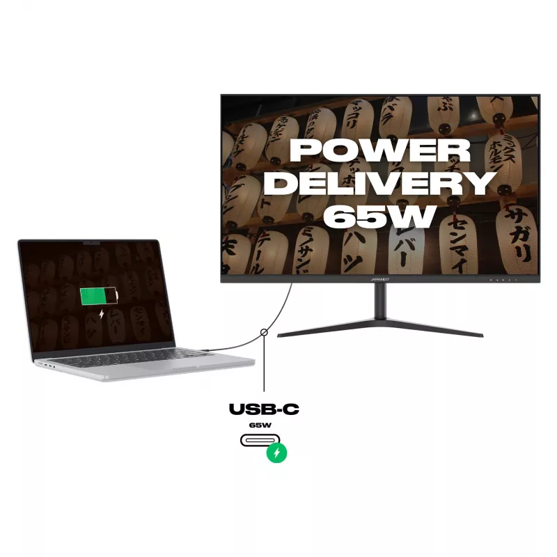 JAPANNEXT JN-IPS27WQHDR-C65W 16:9 HDMI/DP WQHD - Monitor płaski (TFT/LCD)