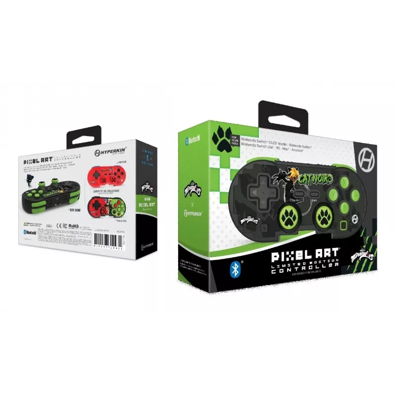 Hyperkin M01328-MTCN, Gamepad, Android, MAC, Nintendo Switch, Nintendo Switch OLED, PC, iOS, Przycisk Select, Przycisk Start, Bezprzewodowy, Bluetooth, 9 m