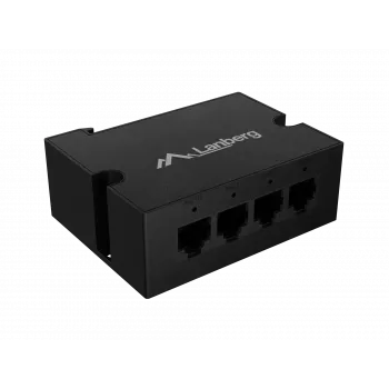 Przełącznik Lanberg DIN-GE4-BT-90W 1XIN 3XOUT 1GB POE Extender Gigabit Ethernet Szyna DIN BT 90W