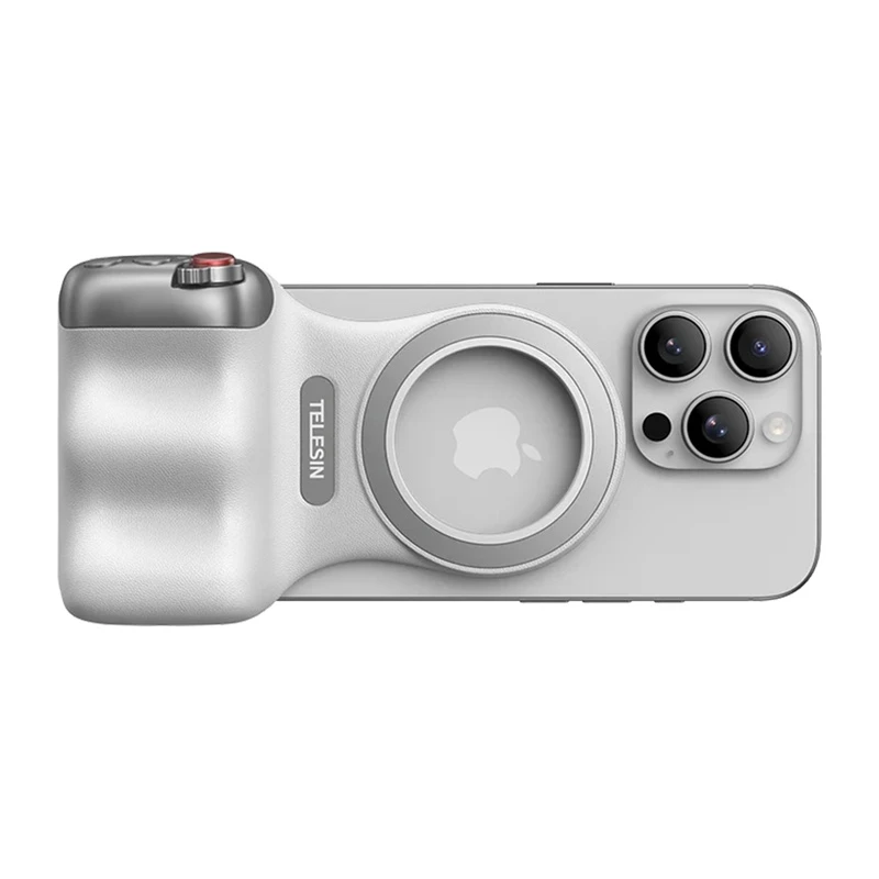 TELESIN Magnetyczny uchwyt MagSafe z pilotem Bluetooth do iPhone'a / P5-mp-001wh