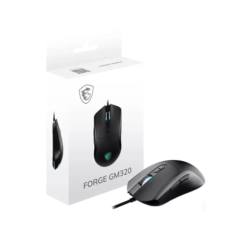MSI Forge GM320 Gaming mysz Czarny USB - Mysz - Optyczna
