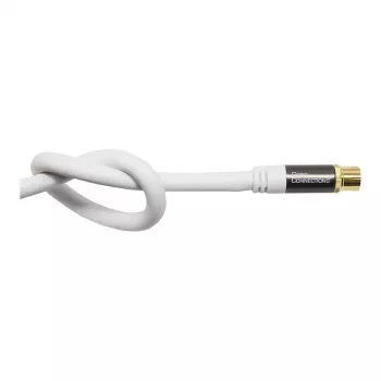Kabel antenowy SmartFLEX, wtyk i gniazdo IEC/koncentryczne, pozłacane, poczwórnie ekranowany, skuteczność ekranowania 120 dB, biały, 1,5 m, Good Connections® (GC-M2042)