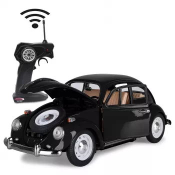 Jamara VW Beetle RC Diecast 1:18 czarny 27 MHz - Zdalnie sterowany elektryczny samochód RC