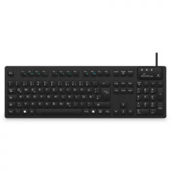 MediaRange kabelgeb. Klawiatura higieniczna, QWERTZ, IP68, 1,5 m, czarna