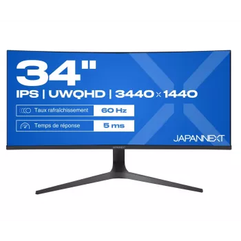 JAPANNEXT JN-IPS340UWQHD60C-C65W-HS-W zakrzywiony UWQHD