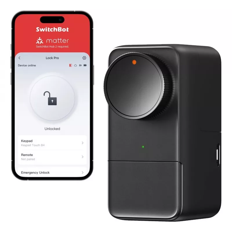 SwitchBot Smart Lock Pro elektroniczny zamek do drzwi czarny