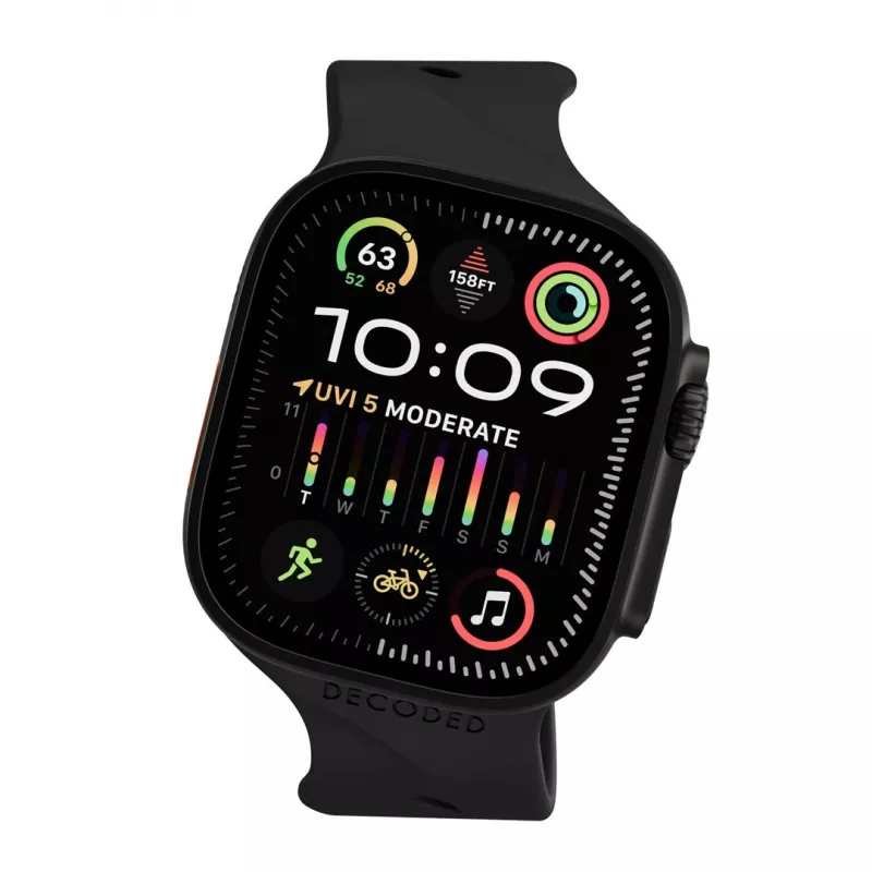 Decoded Silicone Ares Splice Band - silikonowy pasek do Apple Watch 40/42 mm (czarny)