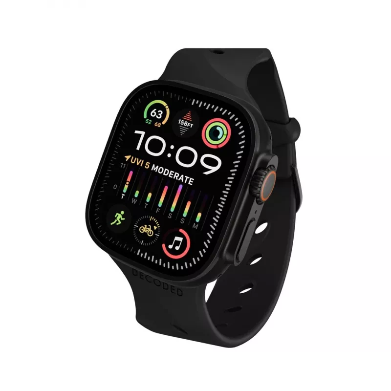 Decoded Silicone Ares Splice Band - silikonowy pasek do Apple Watch 40/42 mm (czarny)