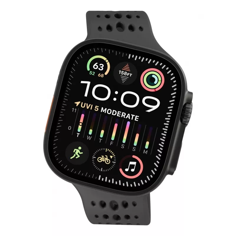 Pasek silikonowy Decoded Silicone Ares O — pasek silikonowy do Apple Watch 44/46/49 mm (czarny)