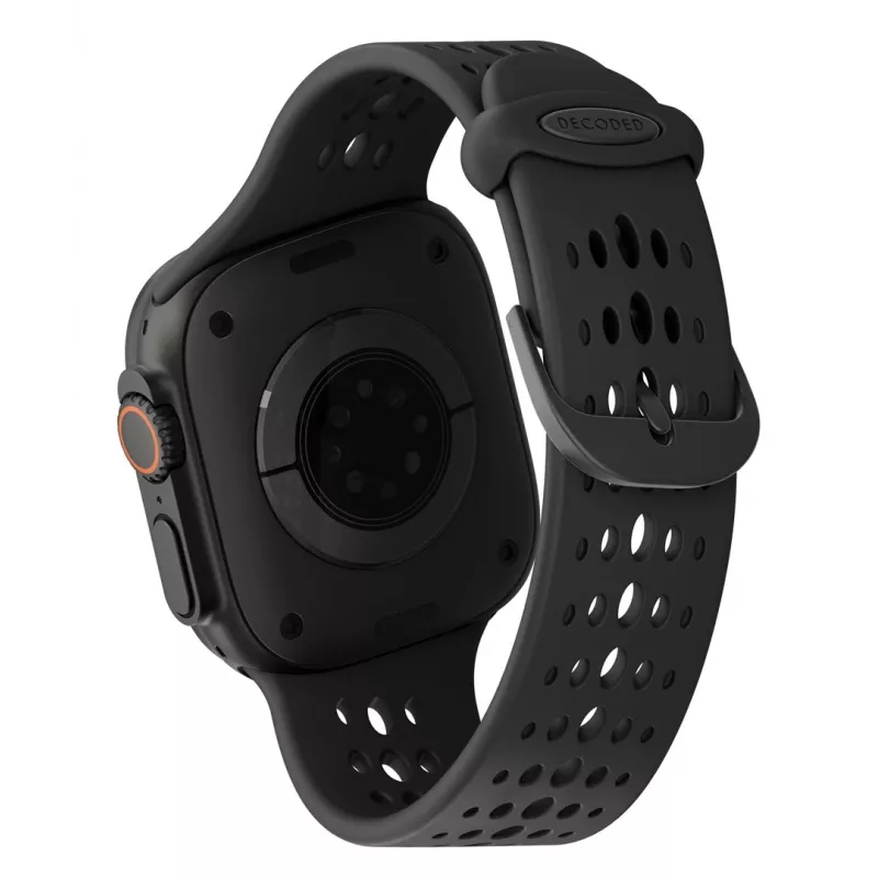 Pasek silikonowy Decoded Silicone Ares O — pasek silikonowy do Apple Watch 44/46/49 mm (czarny)
