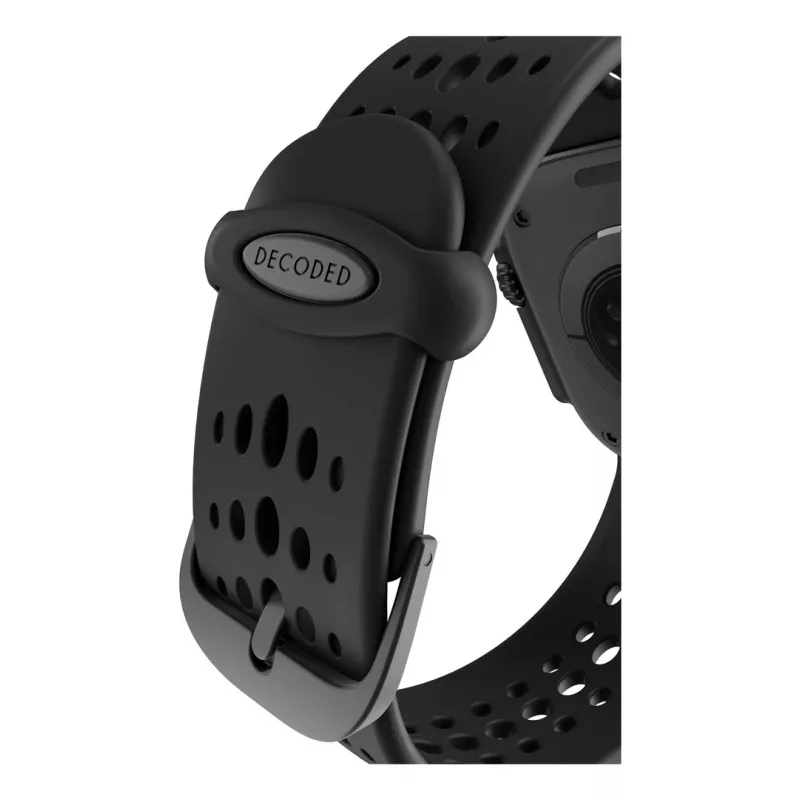 Pasek silikonowy Decoded Silicone Ares O — pasek silikonowy do Apple Watch 44/46/49 mm (czarny)