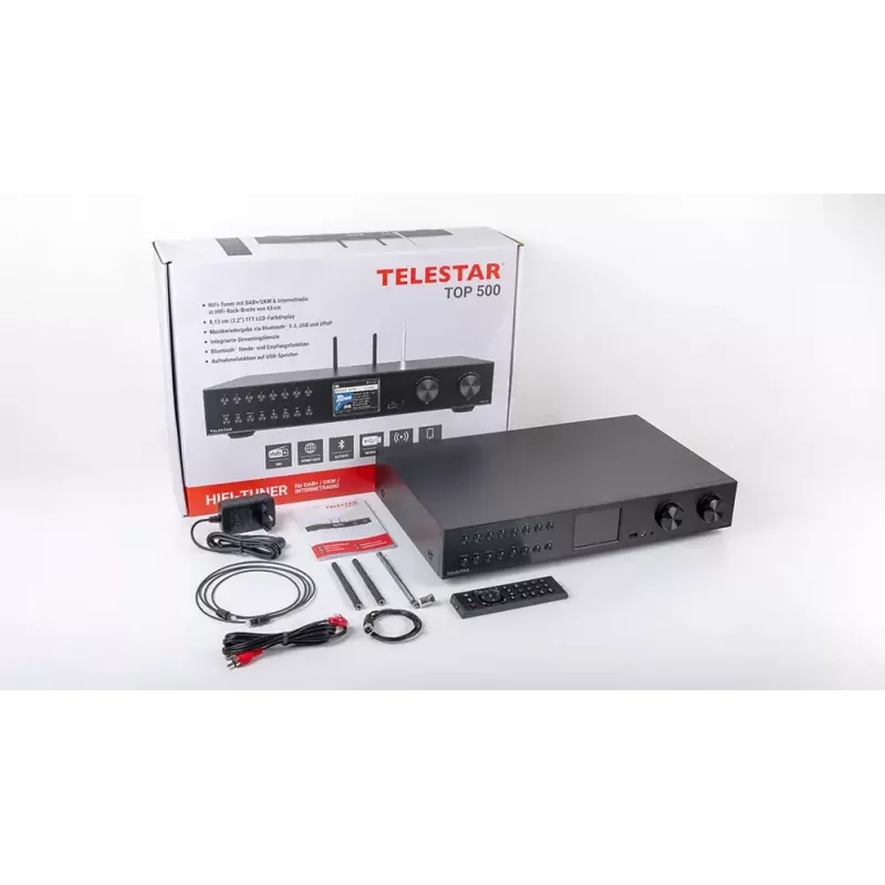 Telestar TOP 500 Czarny Multifunktionsradios HiFi-Baustein (5700500)