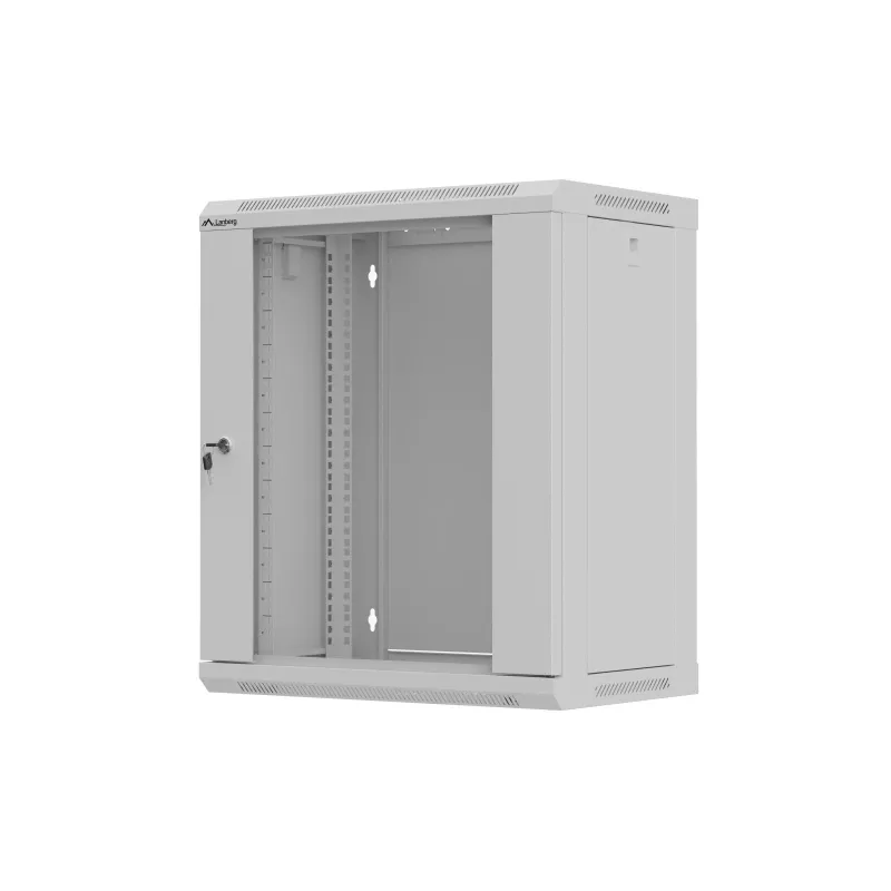 Szafa rack wisząca 19 cali 12U 540x350 szara drzwi szklane (płaska paczka)