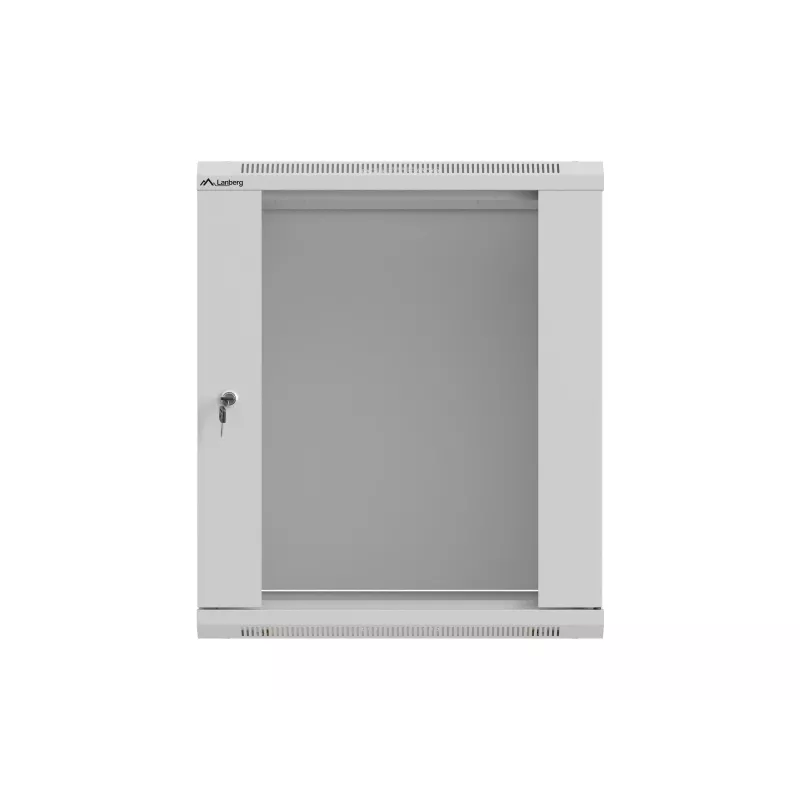 Szafa rack wisząca 19 cali 12U 540x350 szara drzwi szklane (płaska paczka)