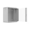 Szafa rack wisząca 19 cali 12U 540x350 szara drzwi szklane (płaska paczka)