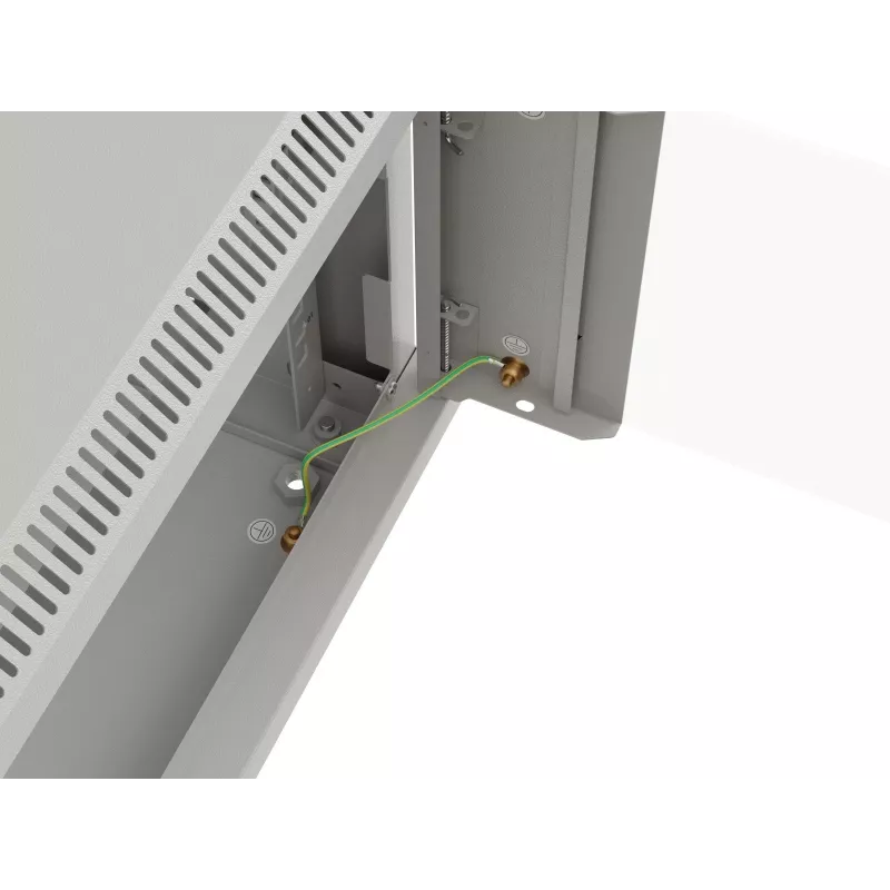 Szafa rack wisząca 19 cali 12U 540x350 szara drzwi szklane (płaska paczka)