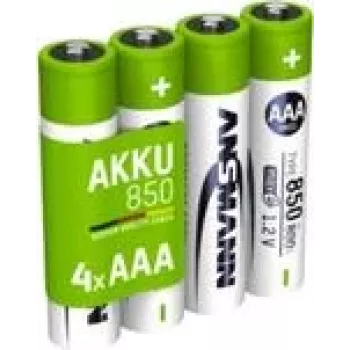 Ansmann 1x4 NiMH Battery Micro AAA Type 850 800 mAh maxE - Bateria - Micro (AAA) (1311-0024)