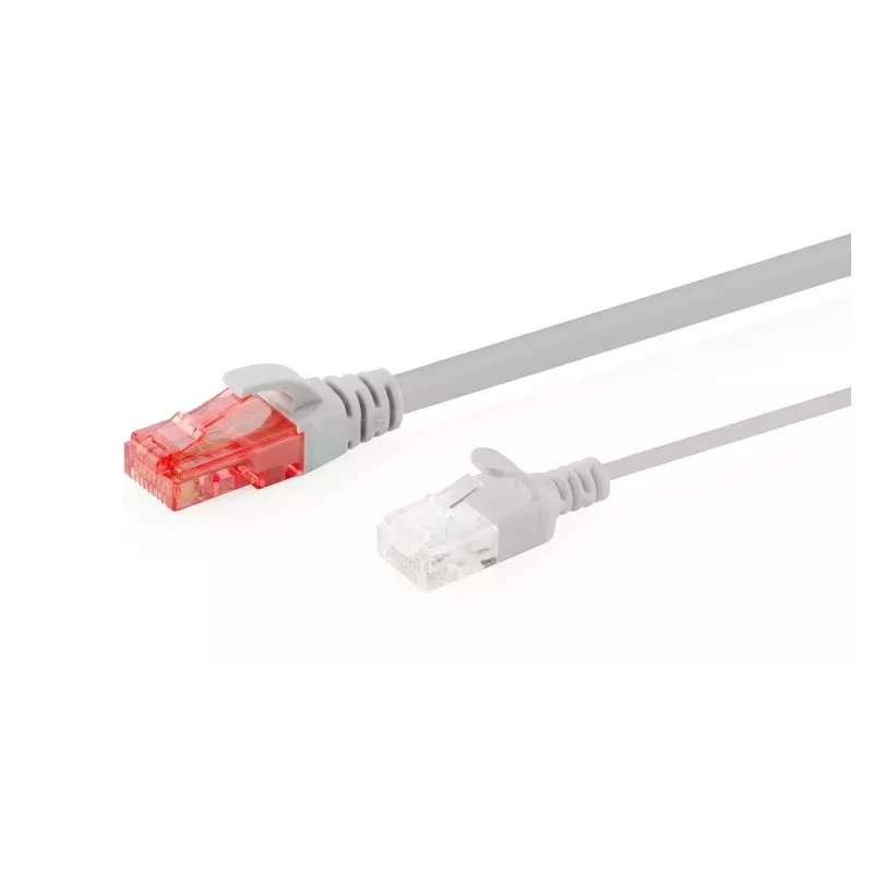 Cienki kabel krosowy CAT 6 U-UTP, 0,3 m, szary