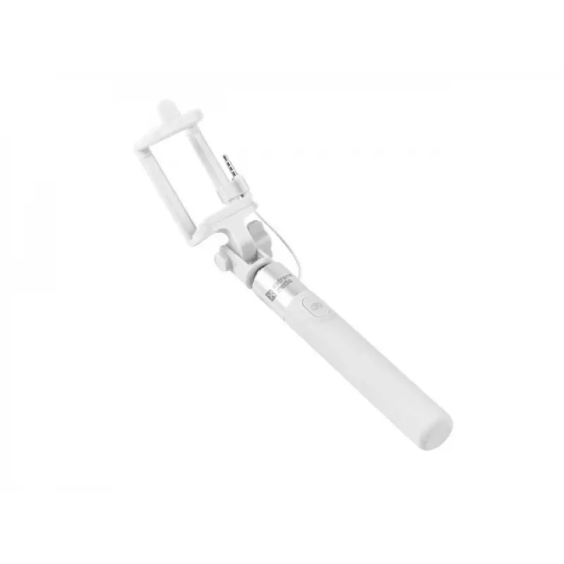 Selfie stick Monopod przewodowy biały