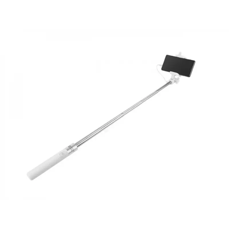 Selfie stick Monopod przewodowy biały