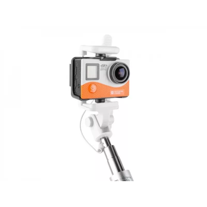 Selfie stick Monopod przewodowy biały