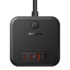 Baseus PowerCombo Uniwersalna listwa zasilająca Wewnętrzna Czarna