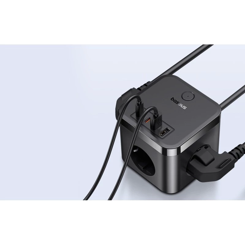 Baseus PowerCombo Uniwersalna listwa zasilająca Wewnętrzna Czarna