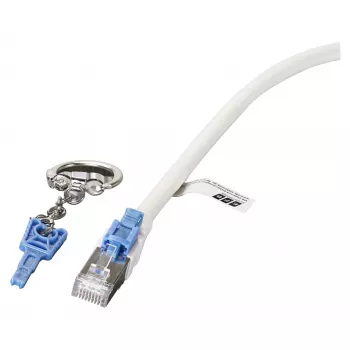 EFB RJ45 Patch kabel Cat.6A S/FTP LSZH BC AWG26 abschliebar wei 0,5m