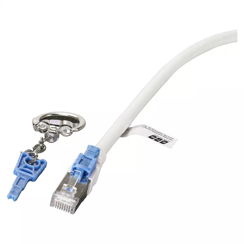 EFB RJ45 Patch kabel Cat.6A S/FTP LSZH BC AWG26 abschliebar wei 0,5m
