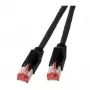 EFB RJ45 Patch kabel Cat.6A S/FTP LSZH Draka UC900 TM21 czarny 0,25m