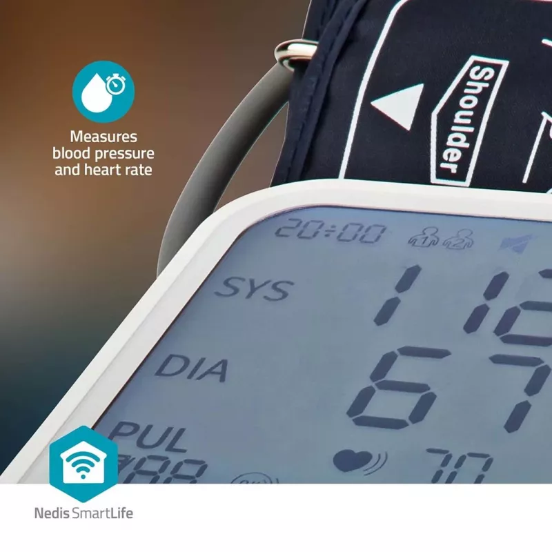 ciśnieniomierz Nedis SmartLife BTHBP10WT LCD 22-42cm