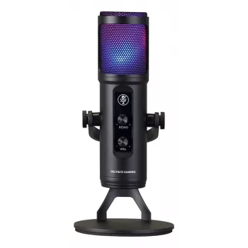 Mikrofon streamingowy Deltaco Gaming RGB czarny