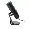 Mikrofon streamingowy Deltaco Gaming RGB czarny
