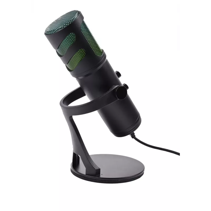 Mikrofon streamingowy Deltaco Gaming RGB czarny