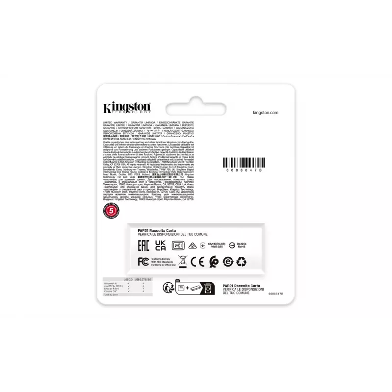 Kingston Technology DataTraveler 128GB Przenośny USB 3.2 Gen 1 Exodia Czarny/Niebieski