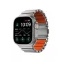 NOMAD Stratos Band - tytanowa bransoleta do Apple Watch 49mm z FKM (naturalny tytan, ultra pomarańczowy FKM)