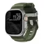 NOMAD Rocky Point Band - pasek do Apple Watch 46mm/49mm z FKM i tytanem (forest, natural hardware)