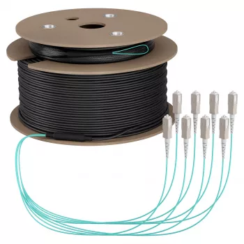 EFB Trunk kabel U-DQ(ZN)BH OM3 8G (1x8) SC-SC 100m Dca LSZH