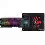 A4TECH BLOODY USB B1700 B140N +ES7 + BP-50M USB/ Esports Black Zestaw klawiatura+mysz+podkładka (PL)