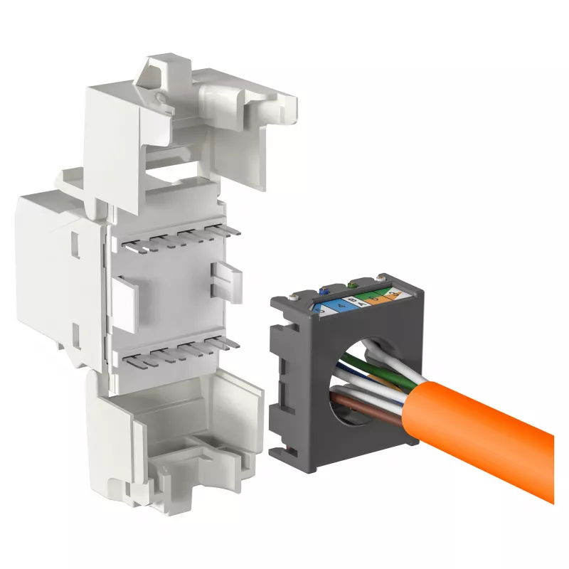 Moduł wejściowy modularny RJ-45 EFB Elektronik ECOLAN E-20080, biały