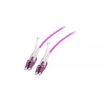 Światłowodowy zworka duplex LC–LC OM4 7,5 m z zaczepem push/pull, EFB Elektronik