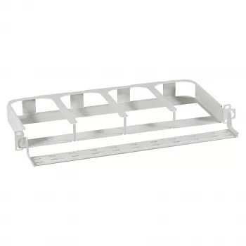 Nośnik do montażu w szafie rack 1U dla modułów FTTH EFB Elektronik FTTH-BGT-1HE — 19 cali 48,3 cm, mieści 8 gniazd modułów, przednia taca kablowa, do 96 portów LC na 1U