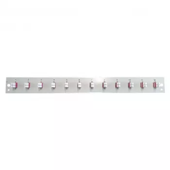 Panel czołowy światłowodowy EFB Elektronik SB-FP-S-12SC-S-OM4 — 12× złącza LC Duplex, OM4, czarny