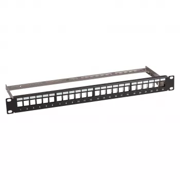 Patch panel 1U 19 cali EFB Elektronik Verteilerfeld 48,3 cm, 24-portowy z 24x RJ45 Keystone Slimline Kat.6A