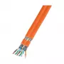 EFB-Elektronik Duplex LANCat.7 Kabel instalacyjny 1000 AWG23 S/FTP, 2x4P FRNC-B, CPR Dca, pomarańczowy, 100m Producent: EFB Elektronik (MK7101DX.100-CPR)