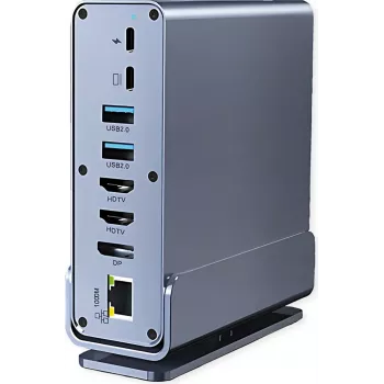 STACJA DOKUJĄCA VALUE USB C 16-W-1, 4K60 1xDP, 2xHDMI, 1xGbE, USB (2xC, 5xA, 1xC PD) (12.99.1142)